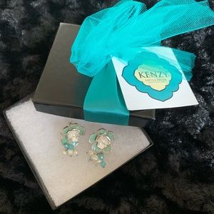 Blue Flower Earrings